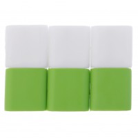  2015 silicone green + white latest explosion models high quality 6 PCS Silicon 