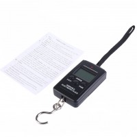 10g-40Kg Digital Hanging Luggage Fishing Weight Scale + 2 AAA Batteries