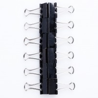 12 x Black Office Documents Papers Binder Clips Powerful Grip Useful