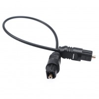 20cm OD0.22 TOSLink to TOSLink Digital Audio Optical Fiber Adapter Cord Wire