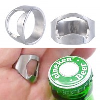 1pc Stainless Steel Finger Ring Bottle Opener Ring-Shape Beer Bottle Opener