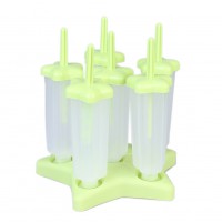 6 Cell Star Shape DIY Ice Cream Frozen Popsicle Maker Mold Icepop Block
