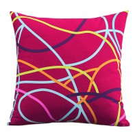 Canvas Colorful Pillow Cover Cushion Case Home Decor Sofa Supplies Household