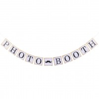 "PHOTO BOOTH" Wedding Birthday Party Decorations Photo Props Bunting Banners