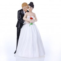 Cute Romantic Funny Wedding Cake Topper Figure Bride & Groom Couple Bridal Decor