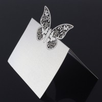 50 Butterfly Cut Table Place Card Name Number Wedding Party Decoration