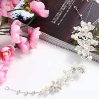 Bridal Flower Crystal Rhinestones Pearls Wedding Hair Clip Jewel Accessories