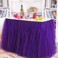 Table Skirt Tableware Wedding Party Xmas Baby Shower for Christmas Wedding Party