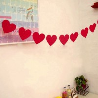 3 meter heart love letter nonwovens fabric Flag Decoration for wedding