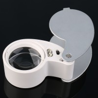 40X 25mm portable power jeweler loupe led loop magnifier glass lighted