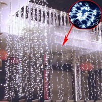 Christmas LED Strip Curtain Light 3m x 3m 300LED Party Wedding Fairy String Lights EU Plug