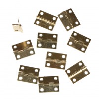 10pcs Small Door Hinges With Screws Dollhouse Miniatures Fixture & Fittings New
