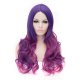 Cosplay Wig Carved Long Curly Purple To Rose Red