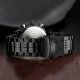 9024 Quartz Stainless Steel Wristband Dual Display Wrist Watch