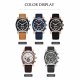 6111 Genuine Leather Waterproof Quartz Wristwatch Sport Business Watch