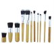 11PCS/SET Wooden Handle Facial Makeup Brush Soft Fibre Hair Cosmetic Tool