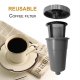Reusable Coffee Filter Stainless Steel Mesh + Capsule Shell Set Coffee Basket