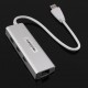 BrosTrend Aluminum Unibody 3-Ports USB 3.0 Hub Adapter with 10/100/1000Mbps Gigabit Ethernet Port for PC Laptop Windows Mac OS