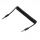 1 Meter 3.5mm Stereo Spring Audio Line for Car AUX Cellphone MP3 Player Speaker