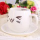 301-400ML SUPER CUTE White Confused Tears Ceramic Coffee Milk Tea Mug Cup
