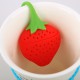 Strawberry Design Silicone Tea Infuser Strainer - Red and Green
