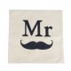 1 pair Vintage Mr Mrs Bearded Lips Couple Linen Pillow Case Sofa Home Decor
